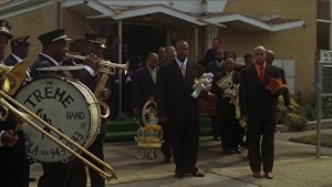 A funeral procession in Treme.