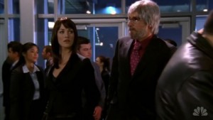 Chuck and Sarah infiltrate spy conference in disguise.